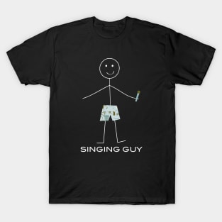 Funny Mens Singing design T-Shirt